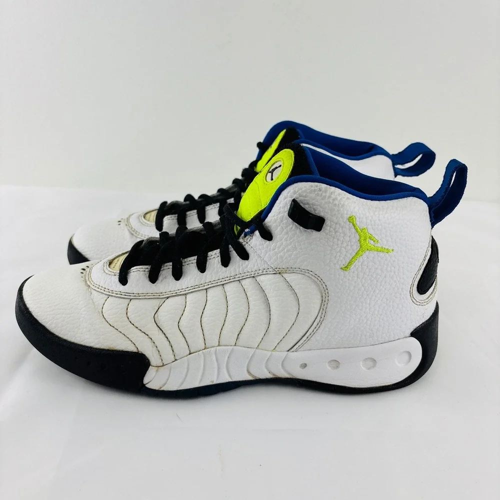 Nike Jordan Jumpman ProbWhite‎ Cyber Size 7Y Basketball Sneaker 907973-100
